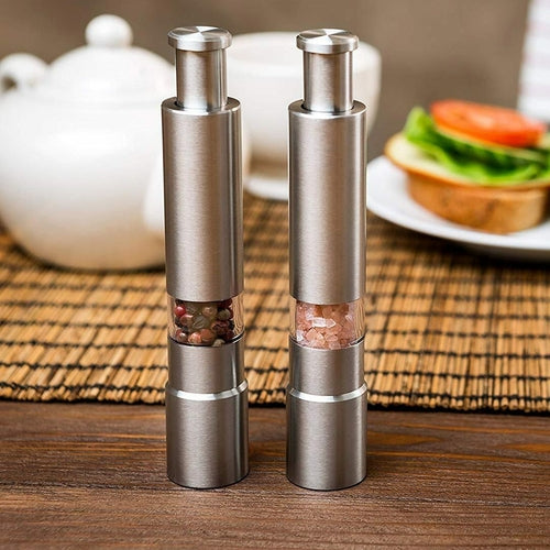 Premium Stainless Steel Salt & Pepper Grinder Set